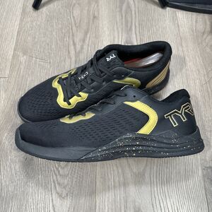 TYR CXT-1 Men's 10.5 Trainer Gym Black & Gold Crossfit Trainers Sneakers Shoes